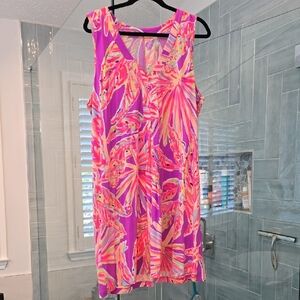 Lilly Pulitzer Pink and Orange Sleeveless Dress